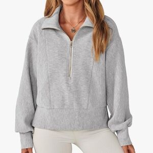 ANRABESS Women Half Zip Sweatshirt